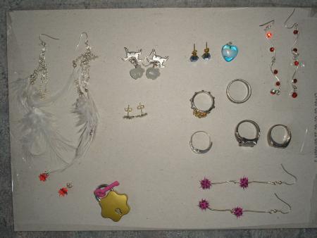 Planche de bijoux