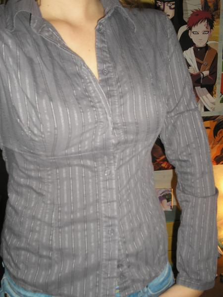Chemise Rayée grise
