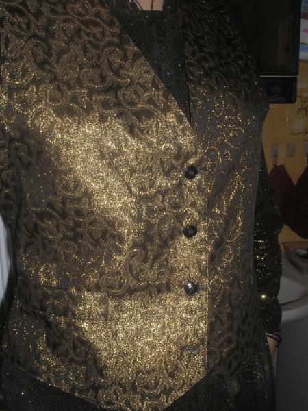 Gilet type Serveur Couleur Or