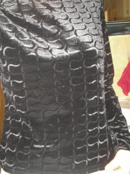 Haut en Velour Noire Manches Longues